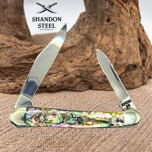 Case XX USA 82109 ABALONE 2 Blade Pocket Knife Small Copperhead 2019 (125)