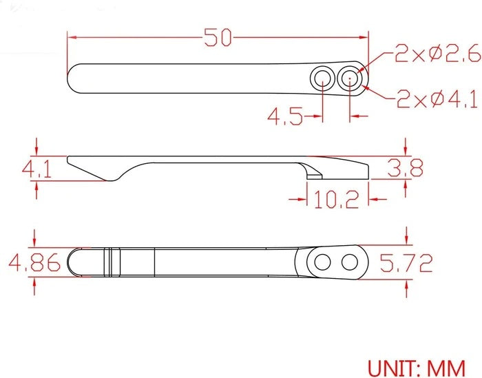 CIVIVI Titanium Pocket Clip with 6PCS Titanium screws T001D