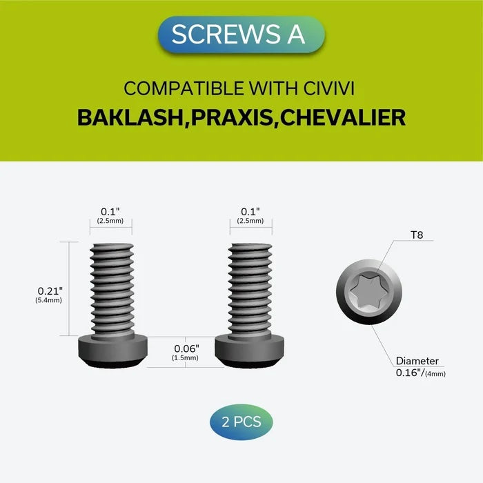 CIVIVI Titanium Pocket Clip with 6PCS Titanium screws T001D