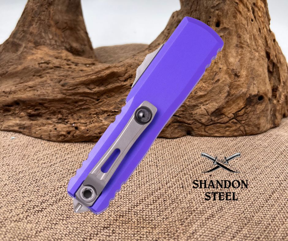 Microtech UTX-85 GEN IV S/E STONEWASH STANDARD PURPLE (12314-10PU)