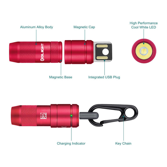 Olight Passionate Red imini 2 Rechargeable Mini Flashlight