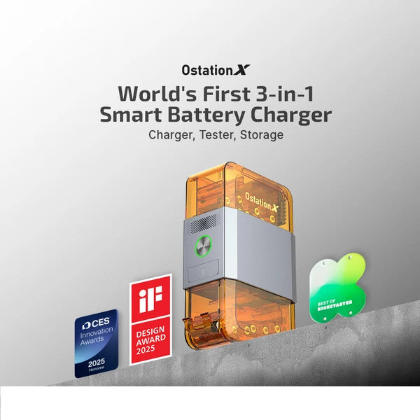 Ostation X 3-in-1 Rechargeable AA/AAA Battery Charger