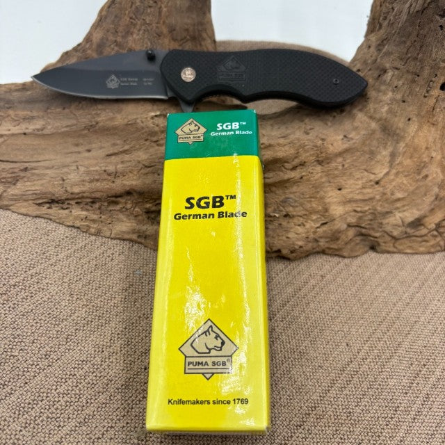 Puma Black SGB Swoop Spring Assist Folding EDC Pocket Knife - 6613007 (162)
