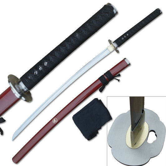 TEN RYU TR-024RD HAND FORGED SAMURAI SWORD 41" OVERALL